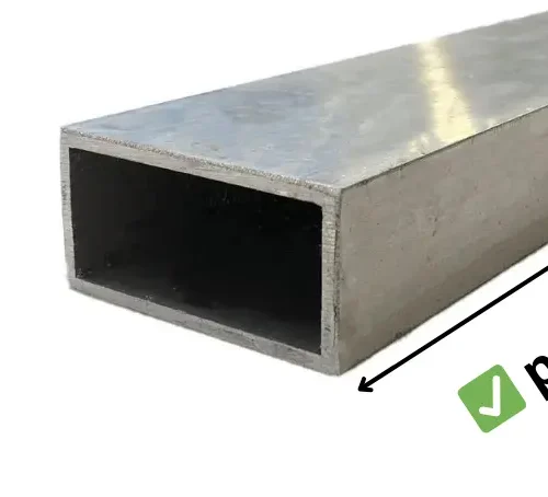 rektangulært aluminium rør hos stålet.dk